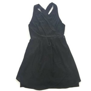 Tobi Tink Wrap Dress Black Cross Halter Small
